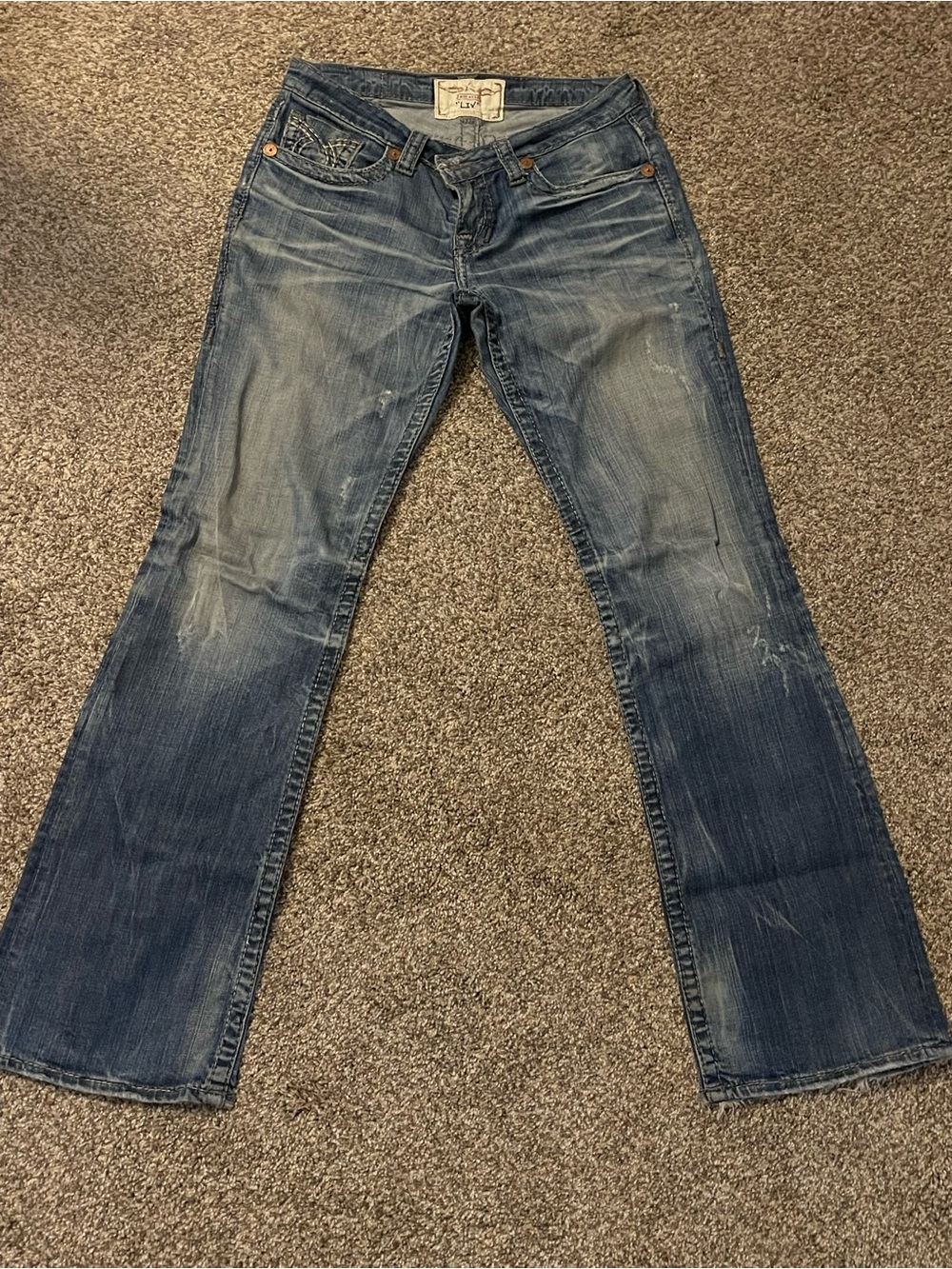 Big Star Women's Faded Blue Flare Jeans